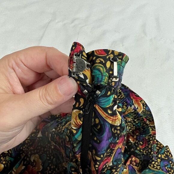 Vintage 100% Silk Print Skirt‎ - Picture 5 of 6